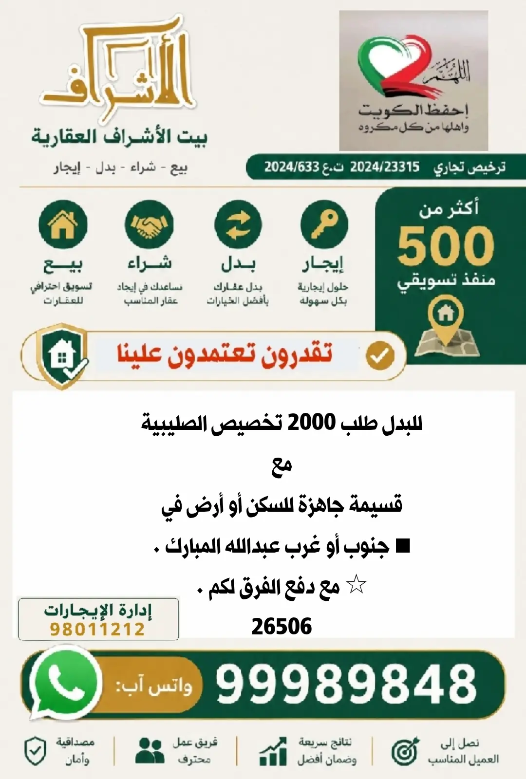 Exchange House in West Abdullah Al-Mubarak