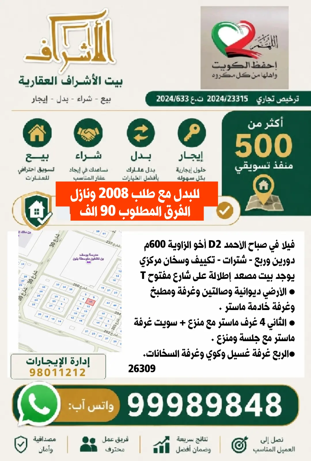 Exchange House in Sabah Al-Ahmad Residential City