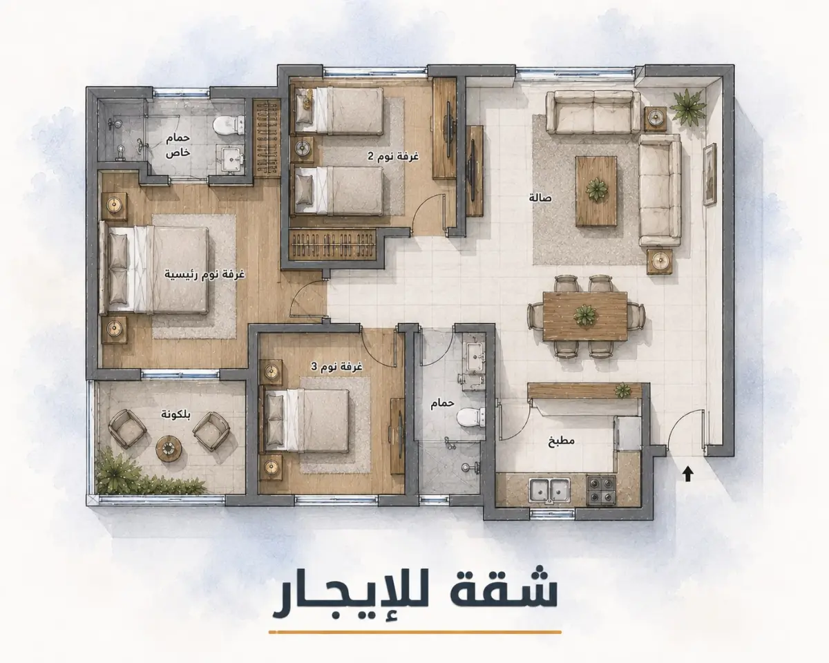 للإيجار شقة في ميدان حولي