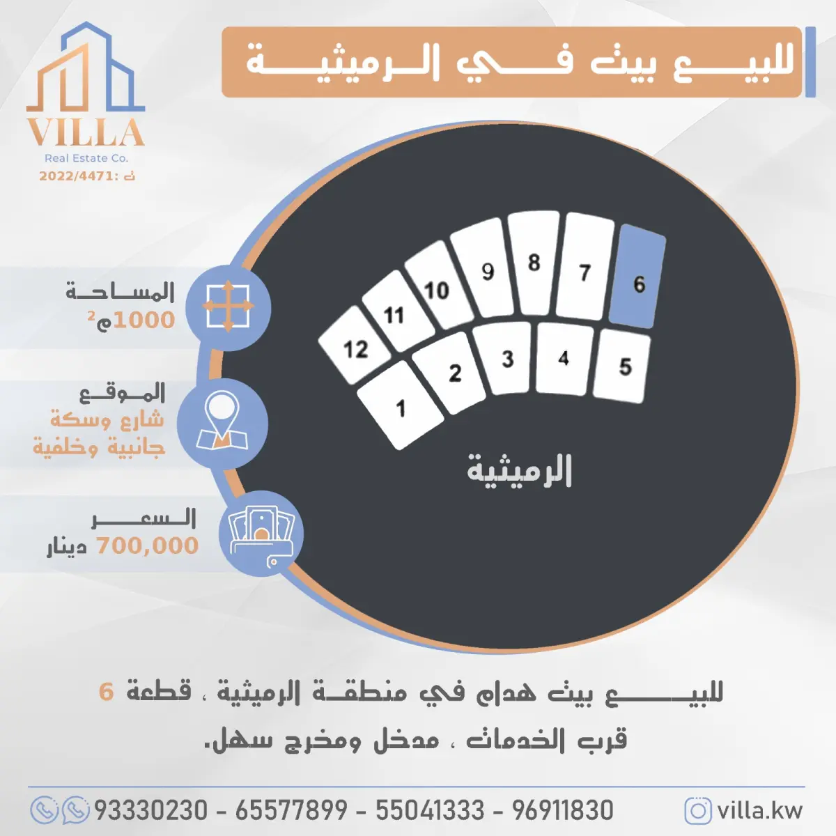 للبيع بيت في الرميثية