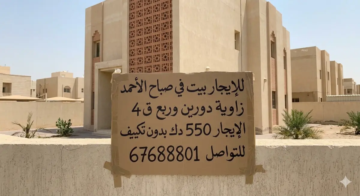 للإيجار بيت في صباح الاحمد السكنية
